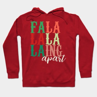 Falalalala-ing Apart retro distressed typography colorblock tee | Falling Apart | Seasonal Depression | Office Christmas Holiday Party Shirt Hoodie